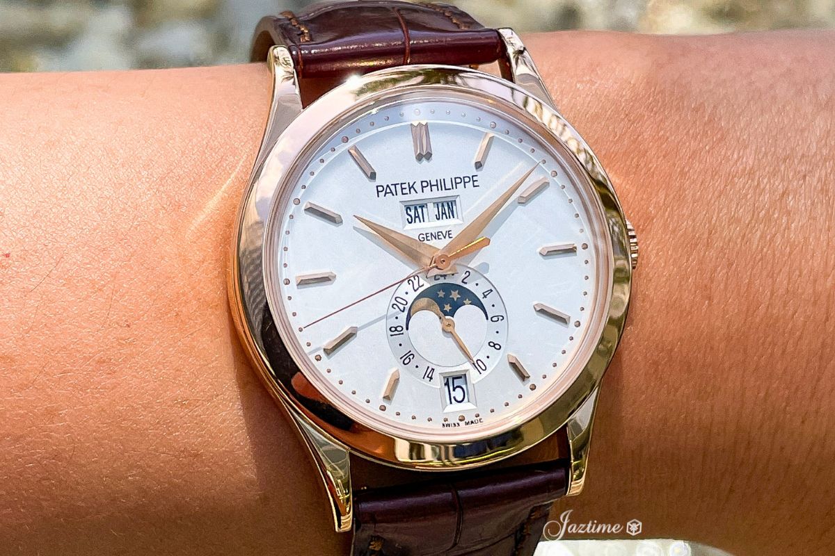 Patek Philippe 5396R Annual Calendar: Luxury Watch with Silver Dial & Rose Gold Case