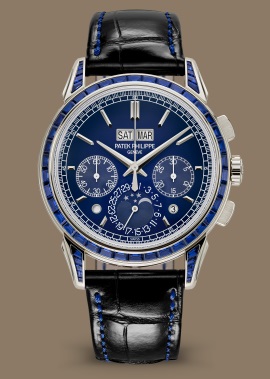 Patek Philippe Grand Complications 5271/11P-010 Blue Dial Perpetual Calendar Chronograph Watch