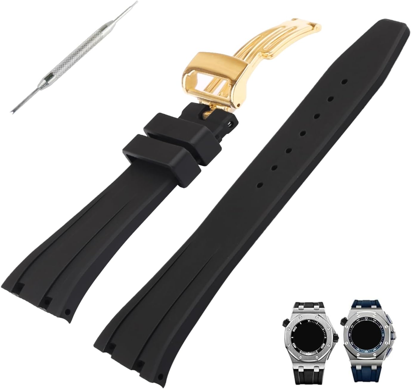 Audemars Piguet AP Watch Belt: Premium 30/24mm Genuine Rubber Band Replacement